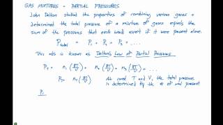 106 Gas Mixtures and Partial Pressures [upl. by Nairdad407]