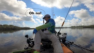 Rudderless Kayak Fishing What To Do When Steering Goes Out On A Kayak [upl. by Cormick214]