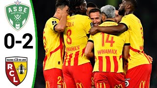 StÉtienne vs Lens 02 All Goals and Extended Highlights [upl. by Kalin]