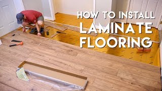 Installing Laminate Flooring For The First Time  Home Renovation [upl. by Anitreb59]