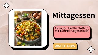 GemüseBratkartoffeln mit Rührei vegetarisch [upl. by Thier]