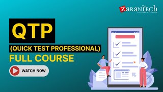 QTP Quick Test Professional Full Course  ZaranTech [upl. by Eob786]