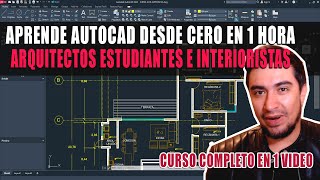 APRENDE AUTOCAD DESDE CERO EN UNA HORA 🔴🔥 ARQUITECTOS 2023 [upl. by Ademla]