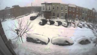 Baltimore Blizzard Time Lapse [upl. by Lemra90]