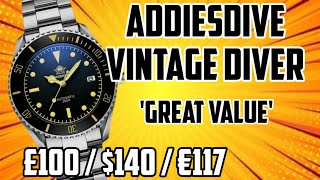 ⌚AddiesDive Vintage Diver⌚ MY 2101  Full Watch Review  The Watcher [upl. by Kokoruda]