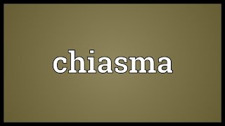 Chiasma Meaning [upl. by Atenik]