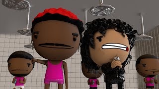 Lil Nas X Ft Michael Jackson quotBeat it Industry babyquot Animated Music Video [upl. by Atiuqin]