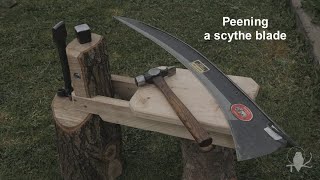 Peening a scythe blade  how I do it [upl. by Rehpotsirc]