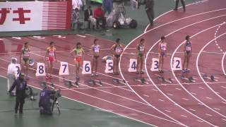 日本選手権陸上2014年 女子100m決勝 福島千里 土井杏南 [upl. by Chandal814]