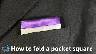 How to fold a pocket handkerchief  Double presidential fold with 2 handkerchiefs [upl. by Dickinson]