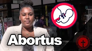 Abortus grondrecht of gnocide  straatinterview [upl. by Airdnahs166]