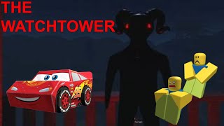 Funny Roblox Horror Game With Friends The Watchtower With Lighting McQueen [upl. by Chemar]