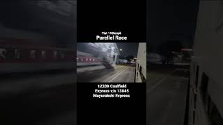 Race between coalfield express and mayurakshi express Friendz Vinz shorts viralvideo train art [upl. by Alamap]