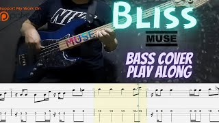 Muse  Bliss Bass CoverTAB [upl. by Elleinnad]