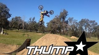 BACKFLIP amp CORDOVA  GENUINE THUMPSTAR TSR 125cc  BRODY GRAHAM  PIT BIKE MINI MOTO PIT BIKE FMX [upl. by Anaicilef]