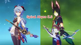 Spiral Abyss 52  Ganyu reverse melt team and Tighnari Spread Featuring c4 Raiden [upl. by Brewster]