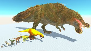 Deinonychus of Evolution vs All Dinosaur Fights Brachiosaurus Godzilla Animal Battle Simulator ARBS [upl. by Akselaw3]