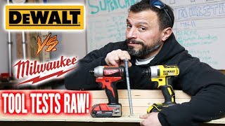 DeWALT DCF787 VS Milwaukee 285020  Best Cordless Brushless Compact Impact Driver Comparison [upl. by Ardrey]