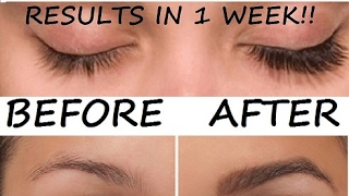 HOW TO DIY GROW YOUR EYEBROWS AND EYELASHES IN JUST 1 WEEK NATURALLY [upl. by Aniretac336]