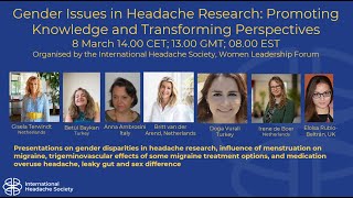 Gender issues in headache research promoting knowledge and transforming perspectives [upl. by Einnos924]