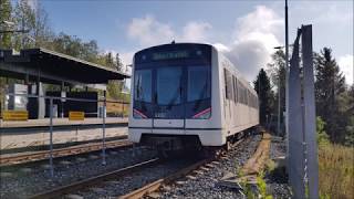 Oslo metro line 1 FrognerseterenMajorstuen with Siemens MX3000 3102 [upl. by Annwahsal]