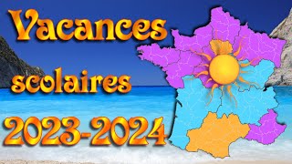 Calendrier des vacances scolaires 2023 2024 vf calendrier officiel [upl. by Marna336]