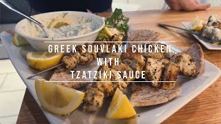 Greek Souvlaki Chicken with Tzatziki Sauce [upl. by Athalie]