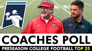 Coaches Poll College Football Preseason Top 25 Rankings For 2024 Season [upl. by Sidras]