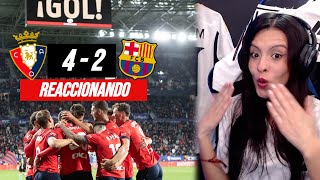 REACCIONES DE UN HINCHA al Osasuna vs Barcelona 42 PINCHAZO EPIC [upl. by Queena]