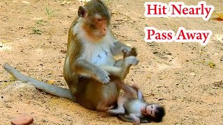 The Most SAD Crying Baby Monkey Mom Weaning Milk Poor baby Monkey MOm Hurt Very Bad Near Pass away [upl. by Ydur996]