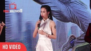 Miya Muqi Speech  Kung Fu Yoga Promotions In India  Viralbollywood [upl. by Ellynn992]