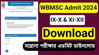 WBMSC Admit Card Download 2024WBMSC SLST Admit Card Download 2024WBMSC IXX amp XIXI Admit Download [upl. by Sternick]