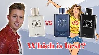 Acqua di Giò vs Profondo vs Profumo Armani [upl. by Gneh]