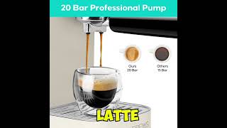 CASABREWS Espresso Machine 20 Bar Stainless Steel Coffee Maker with Steam Milk [upl. by Walczak]