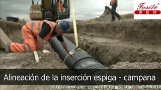 Instalación de Tubo estructural corrugado PEAD doble pared para Drenajes  Sumisermex [upl. by Portie]