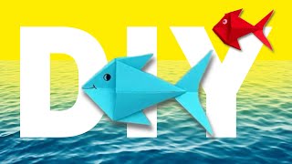 DIY👉 Kağıttan Kolay 🐠 Balık Yapımı  Simple Origami Paper Fish Tutorial  👉648 [upl. by Barty]