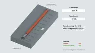 VDE 8 Animation Baufortschritt Tunnel Lichtenholz [upl. by Daven]