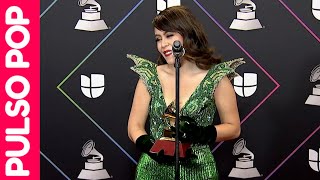 JULIANA VELASQUEZ no puede creer que ganó Mejor Nuevo Artista en los LATIN GRAMMYS 2021 [upl. by Asirral645]