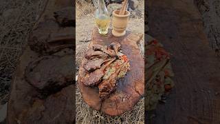 DAĞDA KUZU PİRZOLA  LAMB CHOPS ON THE MOUNTAIN cooking food survival camping kamp recipe 🥩 [upl. by Yetah708]