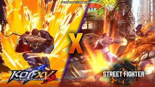 Terry Bogard  KOF XV x SF6  Intro MOVESET victory screen SIDE by SIDE Comparison [upl. by Okemak]