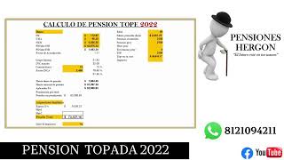 CALCULO DE PENSION TOPE 2022 [upl. by Atiram]