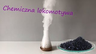 Chemiczna lokomotywa  reakcja nadmanganianu potasu z nadtlenkiem wodoru [upl. by Kcyrred]