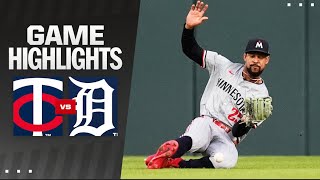 Twins vs Tigers Game Highlights 72624  MLB Highlights [upl. by Aylatan21]