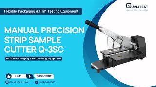 Manual Precision Strip Sample Cutter Q3SC  Qualitest [upl. by Austina866]