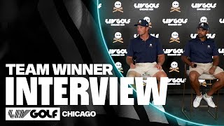 WINNER INTERVIEW Crushers Talk Victory At Bolingbrook  LIV Golf Chicago [upl. by Ahsenrac]