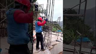 Cold Welding Fixing Process of Steel Rebar in Housing Construction [upl. by Asilanom]