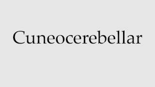 How to Pronounce Cuneocerebellar [upl. by Ramon]