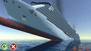 Cruise Ship Crashing and out of control  Cruise Ship Handling [upl. by Harrus]