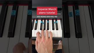 The Imperial March easy piano tutorial [upl. by Ermin]