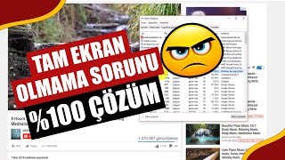 Tam Ekran Sorunu 100 Çözüm Windows 10 [upl. by Jutta]